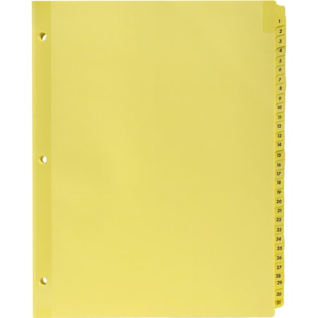 Business Source Preprinted 1-31 Tab Index Dividers, PK31 01808